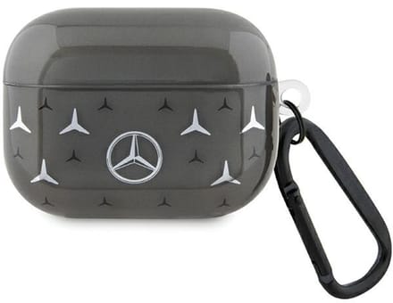 Mercedes Serie - Etui voor AirPods Pro - Zwart - Large Star Pattern - Luxe Design