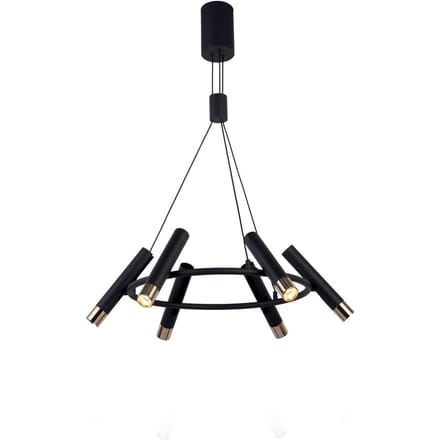 Searchlight Hanglamp Elegance 6-lamps zwart