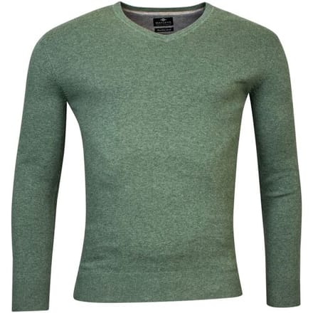 Baileys Trui V-Neck Single Knit Pima Cotton Misty Green / male