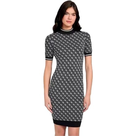 Guess Gebreide midi-jurk met marine 4G logo