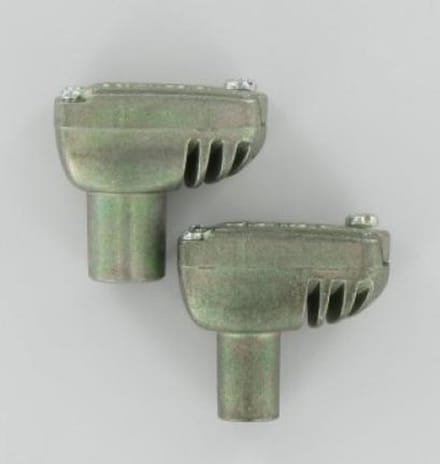 2 Coaxstekkers male en female vrouw haaks 7,0mm Kabelkeur