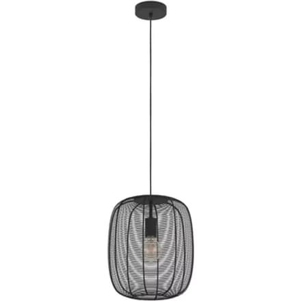 EGLO Derwen Hanglamp - E27 - Ø 32.5 cm - Metaal - Zwart