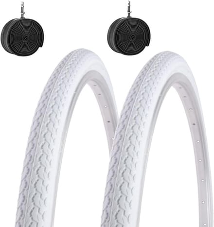 Set van 2 Witte Fietsbanden 26 x 1 3/8 voor Stadsfietsen