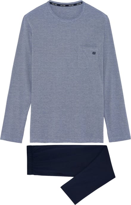 HOM - Modal Comfort Long/sleeve Pyjama set met lange broek - Navy - mannen - M