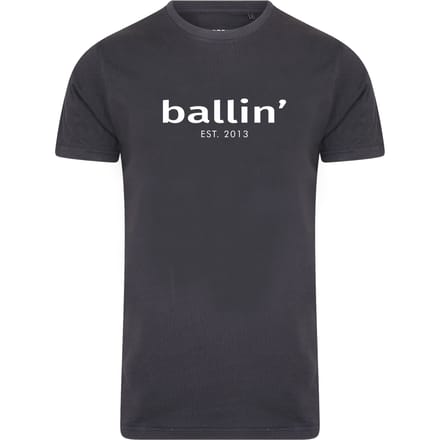 Ballin Est. 2013 - Heren Tee SS Tapered Fit Shirt - Grijs - Maat S