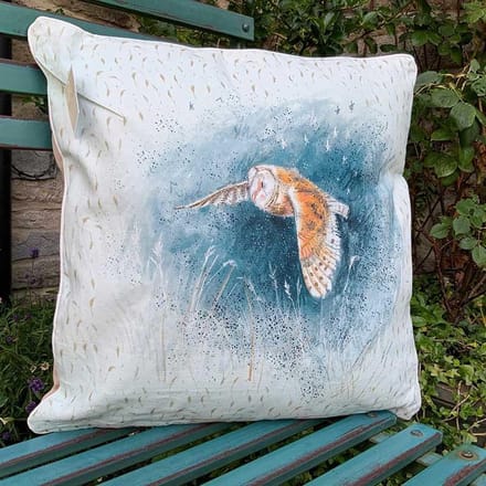 Sierkussen - Barn Owl ~ Kerkuil - 45 Cm X 45 Cm