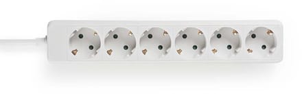 Pro Stroom Socket x6 - Wh - 3m