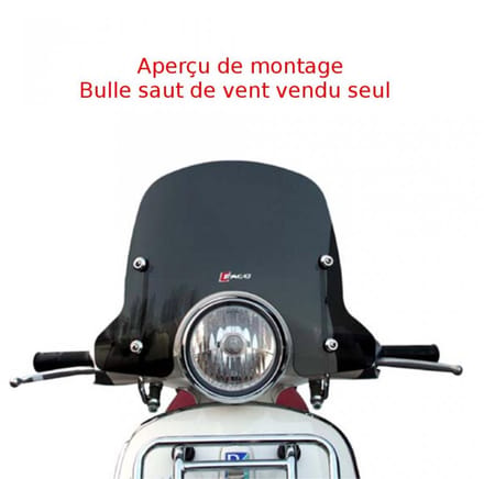 Bulle saut de vent Faco pour scooter Piaggio 50 Vespa Primavera 2T 2013 à 2017