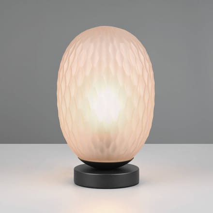 Trio Lighting Facette tafellamp, amber, hoogte 29 cm, glas, E27