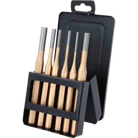 KS Tools - Zestaw Wybijaków - 6 Elementów - Staal - Precisie Gereedschap