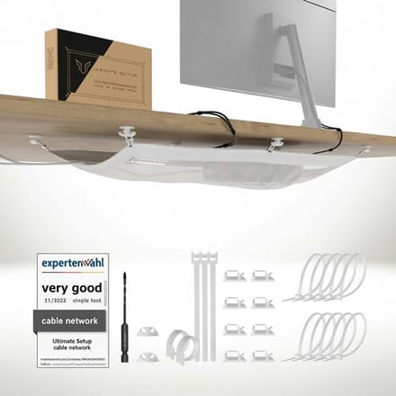 Maison Elara Kabelgoot bureau - Flexibele kabelgoot voor optimaal cable management - Wit