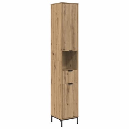 vidaXL - Badkamerkast - Artisan - Eiken - 31,5 - x - 33 - x - 190 - cm