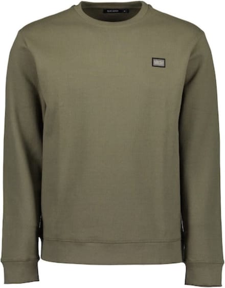Blue seven heren - Trui 370169 army sweatstof maat L