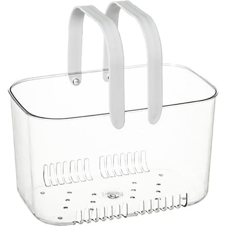 Douchemandje Schattige Eenvoudige Stijl Grote Capaciteit Waterdicht Hol Design Draagbaar Transparant Douche white