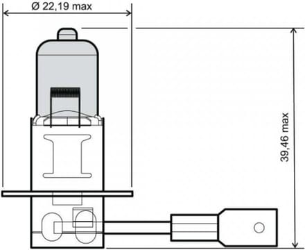 h3 witte gloeilamp 12v 55w rms voor motor scooter auto nieuw
