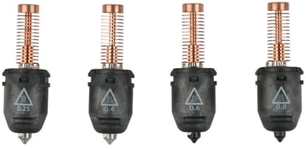 Flashforge 5M en 5M Pro - Quick Swap Nozzle assembly 0.25 / 0.4 / 0.6 / 0.8 mm Set - Reserveonderdeel