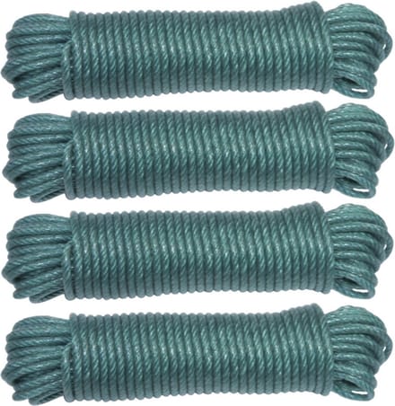 AMIG paracord touw - 4x - 20 meter - D5mm - 110kg - PE/PVC - groen
