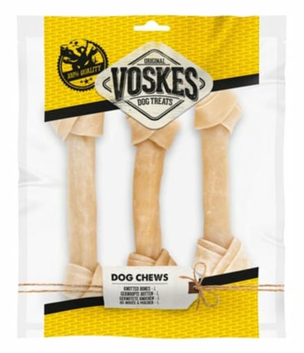 Voskes Hondensnacks Geknoopte Botten XL - 3 stuks