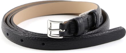 abro Leren Riem Tailleband Leather Adria Women's Belt W85 Black / Nickel Zwart