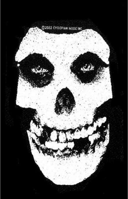 Misfits Patch - Skull - voor Geen - zwart-wit