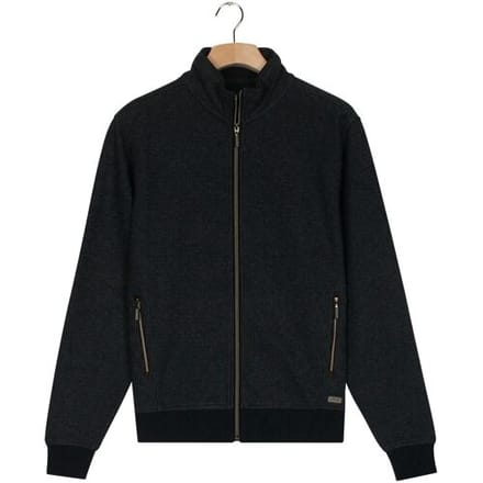 Baileys Vest Sweat Cardigan Zip 2-Tone Jacquard Doubleface Interlock Dark Forest / male