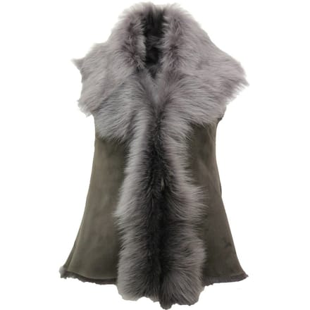 Korte damesbodywarmer van Toscana-schapenvacht-Denver
