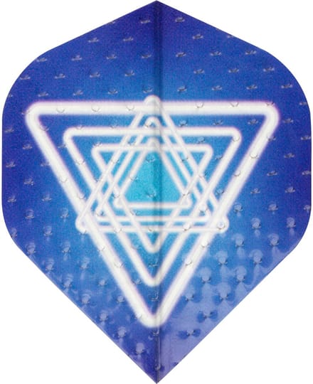 Faver Dart Flights - 3 stuks - PVC - Blauw/Wit met Print