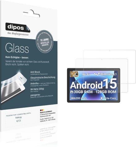 dipos – 2x Matte Pantserfolie geschikt voor Vekoy G13 | 9H Screenprotector