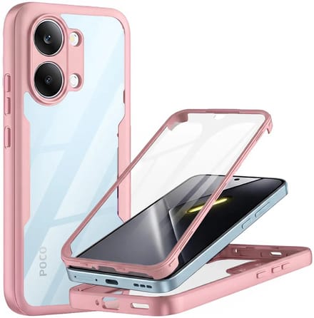 Hoesje geschikt voor Xiaomi Poco X8 Pro Max - Techsuit ColorVerse 360 Case met Screenprotector - Roze