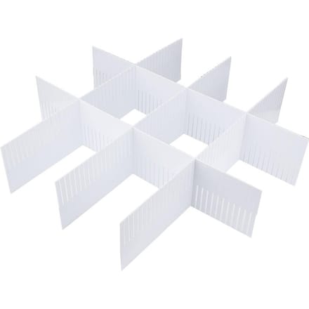 5 Stuks Doe-het-zelf Plastic Lade Organizer Verstelbare Ladeverdelers Scheiders (50*11cm) white