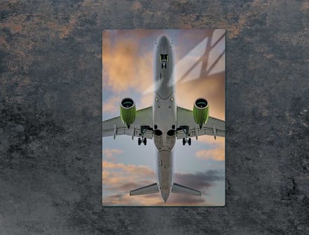 TMK ArtDeko – Snijplank - Glas - 35x52 cm - Vliegtuig