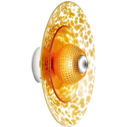 DESIGN BY US Wandlamp Disco Rama, amber, glas, E27