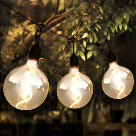 Ledvion - Lichtsnoer Buiten 10M - 10 E27 LED Lampen - 2700K - Warm Wit - Koppelbaar - Tuinverlichting Sfeerverlichting