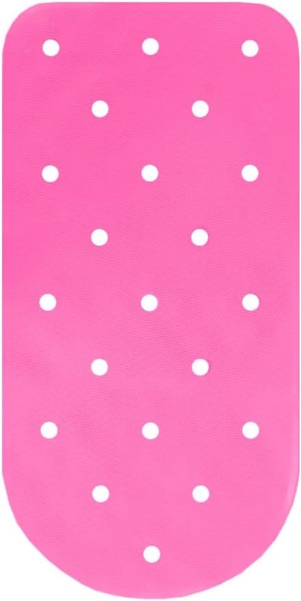 Antislip badmat 75 x 36 cm met zuignappen, wit lichtblauw, schimmelbestendig