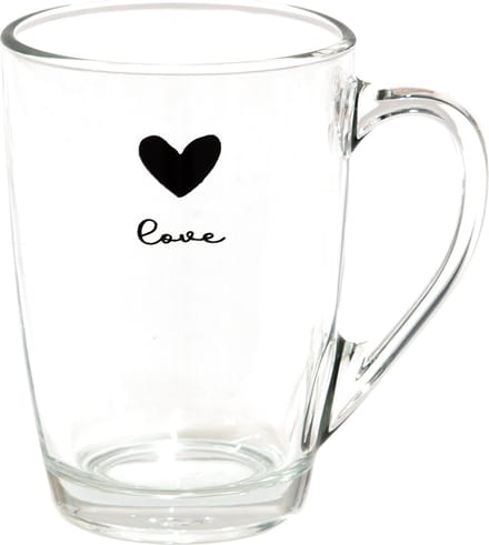 Clayre & Eef Theeglas 300 ml Glas Hart