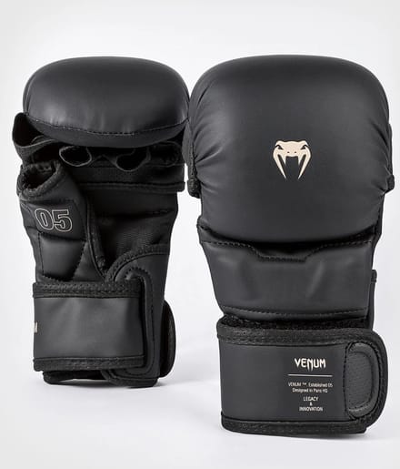 Venum Impact Evo Sparring MMA Gloves - Black - L/XL