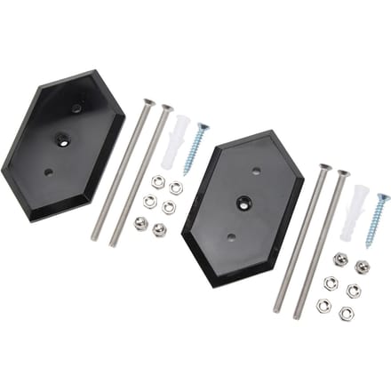 2 sets skateboardhangers voor wandmontage, deckrek, display- en opbergset voor skateboards, zwart zwart
