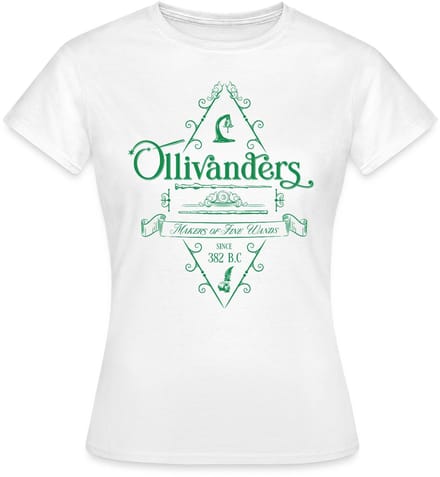 Harry Potter Olivanders Winkel Groen Logo T-Shirt Dames