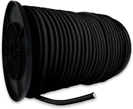 Elastisch Bungeekoord - Spanband Koord - Dekzeilen Bevestigen - UV-Bestendig - 9 mm x 100 m - Zwart