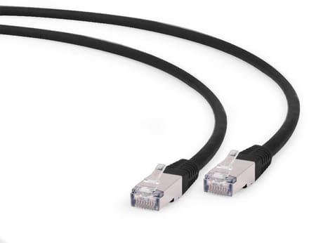 FTP Category 6 Rigid Network Cable GEMBIRD PP6A-LSZHCU-BK-0.5M Black 50 cm
