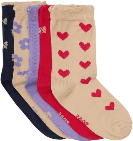 Minymo kindersokken met motief (5-pack) 6022