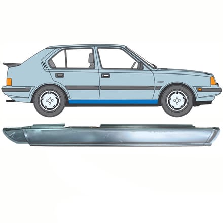 Volledige dorpel voor Volvo 340 360 1975-1991 / Rechts