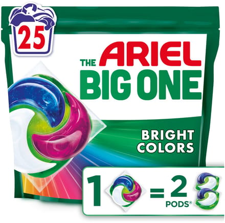 Ariel 3in1 Wasmiddel Pods The Big One - Kleur - 25 wasbeurten