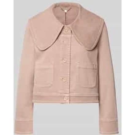 Regular fit jeansjack met platte kraag