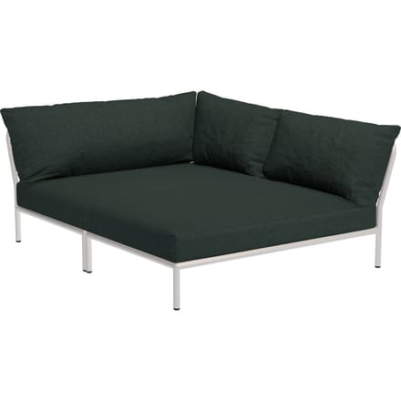HOUE LEVEL 2 Cozy Sofa Muted White - Sunbrella Heritage alpine green - rechts