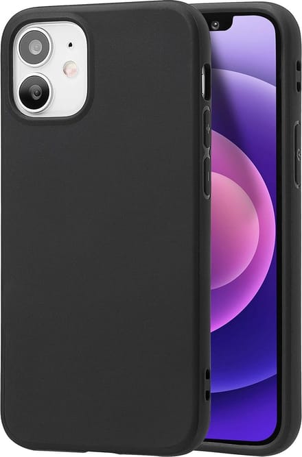 Soft TPU Zwart hoesje Silicone Case Geschikt voor : iPhone 12 Mini