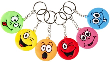 Duckiez Sleutelhanger Lachgezicht - 48 stuks