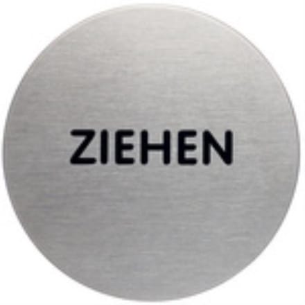 Durable - Pictogram "Ziehen" - Diameter 65 mm - Zilver