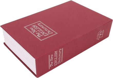Book Safe Small Distraction Book Safe Storage Box Money Coins Cards Hide Box with Combination Lock Money Hide Box(Red)