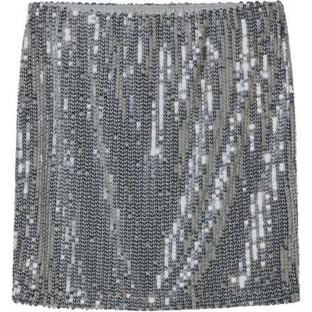ESMARA Dames minirok met pailletten (Zilver, XS (32/34))